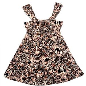 Xhilaration XL Sundress Tribal Print Sweetheart Neckline Tie Front NWOT